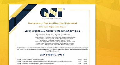 YEPAŞ, Karbon Ayak İzi Doğrulama Sürecini Sıfır Hata ile Tamamladı