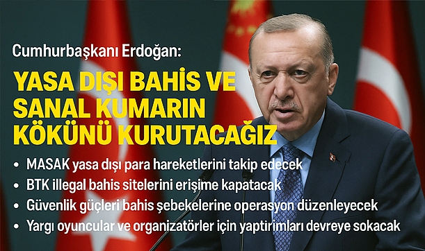 Cumhurbaşkanı Erdoğan: Yasa Dışı Bahis ve Sanal Kumarın Kökünü Kurutacağız