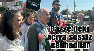 Gazze'deki Acıya Sessiz Kalmadılar: Kadınlar El Ele Barış Zinciri Kurdu