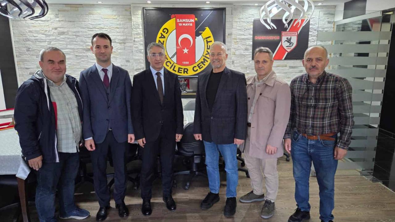 Canik Kaymakamı Şeref Aydın, 19 Mayıs Gazeteciler Cemiyeti’ni ziyaret etti