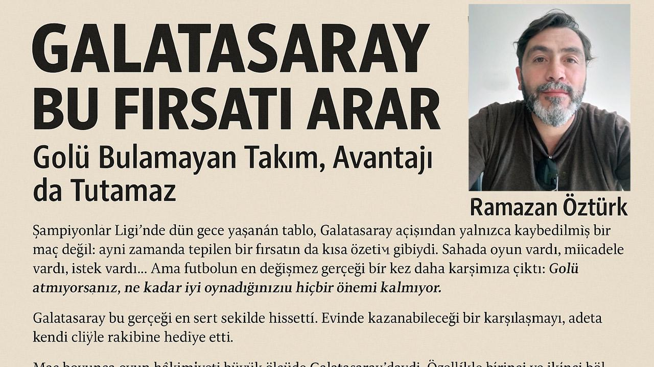 GALATASARAY BU FIRSATI ARAR…