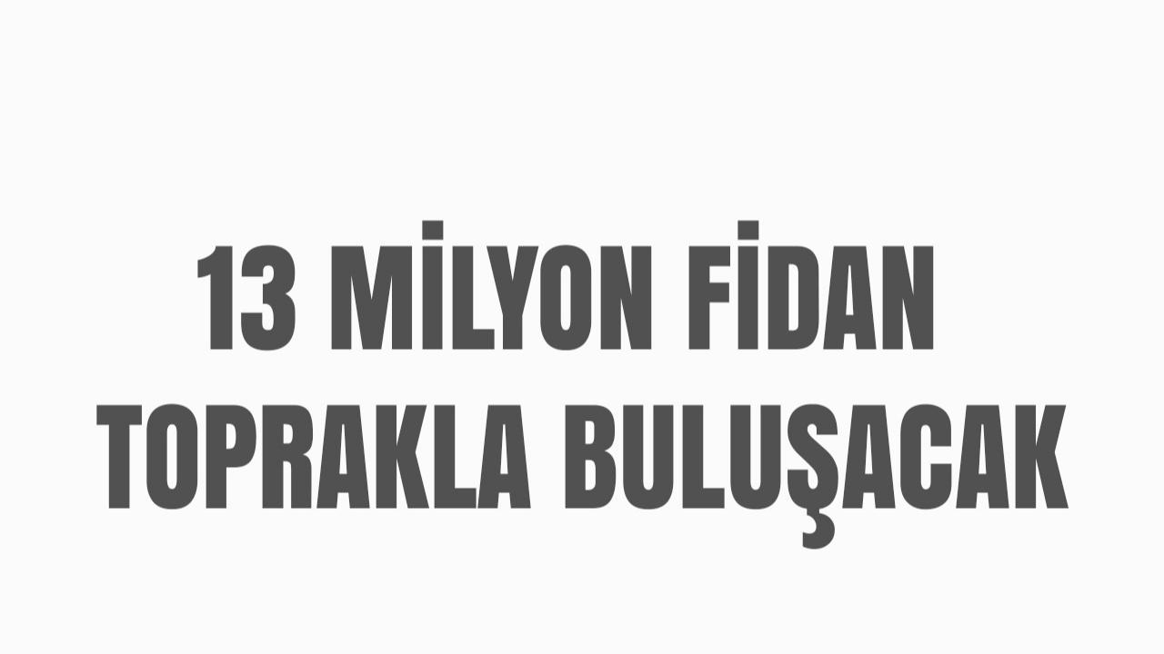 Her YHT bileti bir fidan olacak
