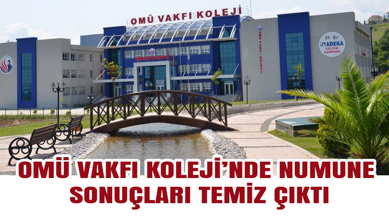 ‘OMÜ Vakfı Koleji’nde hamburger sonrası yapılan gıda numune testlerinin temiz çıktığına dair denetim sürecini anlatan görsel’