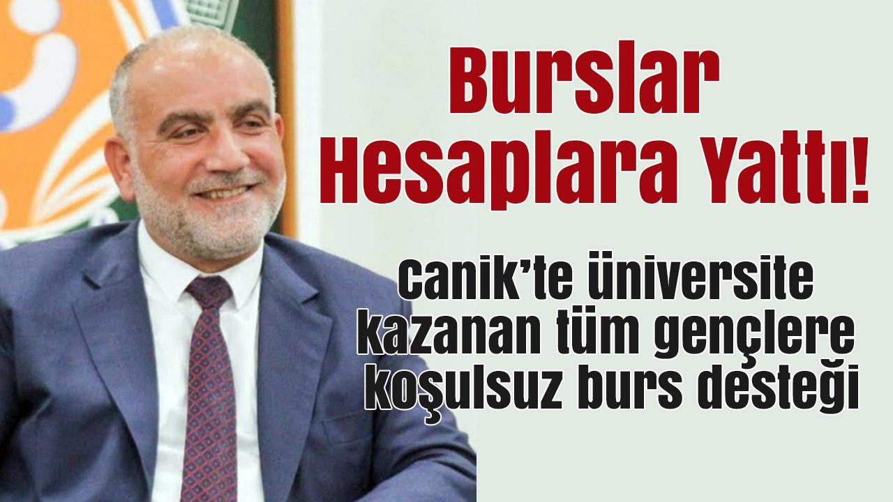 Canik Belediye Başkanı İbrahim Sandıkçı, üniversite öğrencilerine yönelik burs desteklerinin hesaplara yatırıldığını açıkladı.