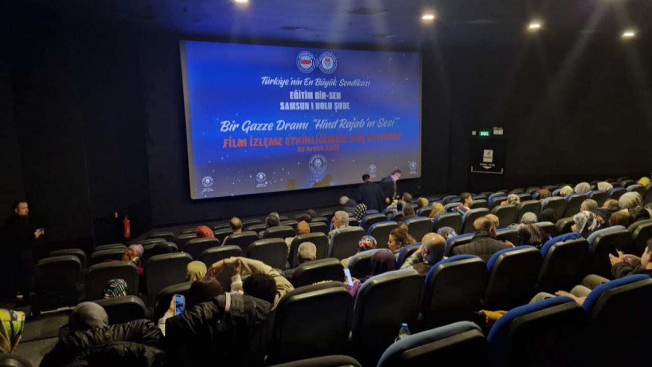 Eğitim Bir-Sen Samsun’da Hind Rajab’ın Sesi Filmiyle Gazze Farkındalığı