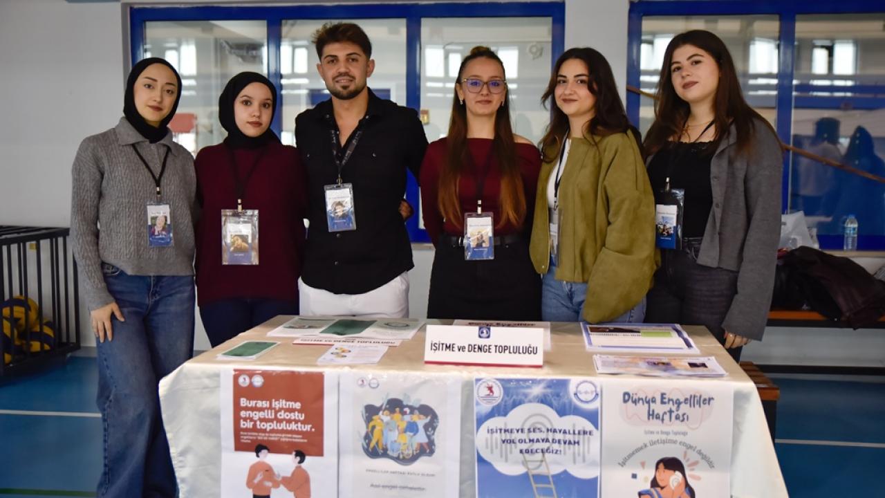 OMÜ’de düzenlenen Golbol etkinliğinden maç görüntüsü