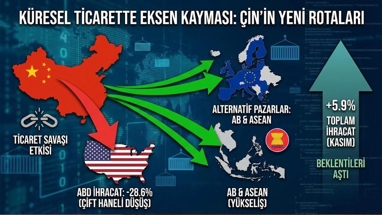 Ticaret Savaşlarında Eksen Kayması: Çin, ABD Pazarındaki Tarihi Çöküşe Rağmen "B Planı" ile Beklentileri Aştı