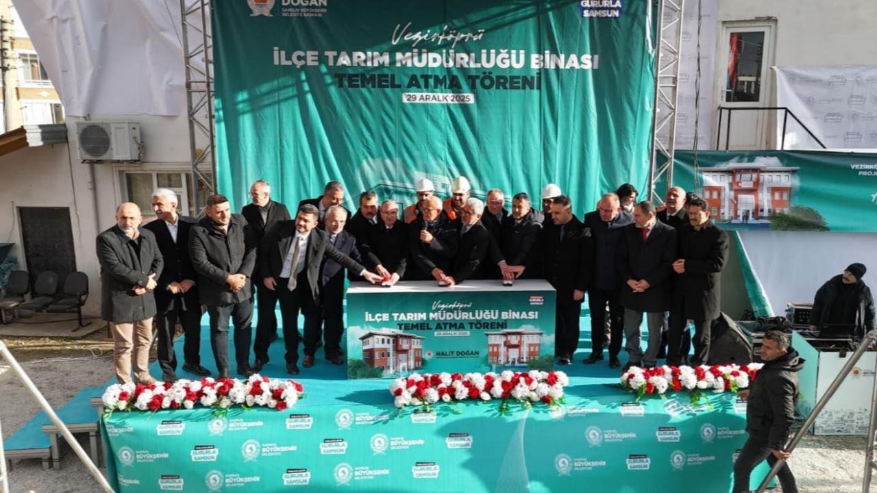 Vezirköprü İlçe Tarım ve Orman Müdürlüğü Hizmet Binasının Temeli Atıldı