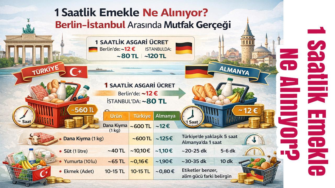 1 Saatlik Emekle Ne Alınıyor? Berlin–İstanbul Arasında Mutfak Gerçeği