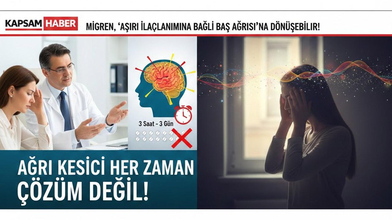 Ağrı Kesici Her Zaman Çözüm Değil: Migren 'İlaç Bağımlı' Baş Ağrısına Dönüşebilir!