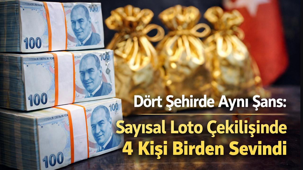 Dört Şehirde Aynı Şans: Sayısal Loto Çekilişinde 4 Kişi Birden Sevindi