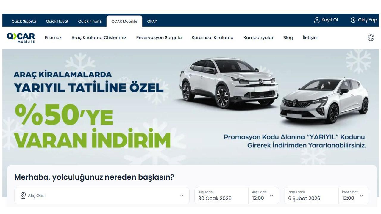 Günlük Araç Kiralama Fiyatları - qcar.com.tr