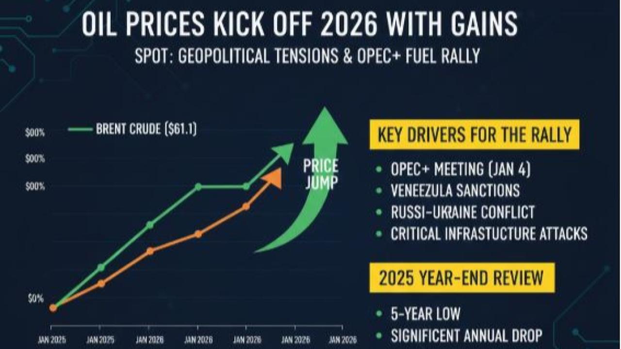 Petrol Yeni Yıla Yükselişle Başladı: OPEC+ ve Jeopolitik Riskler Fiyatları Belirliyor