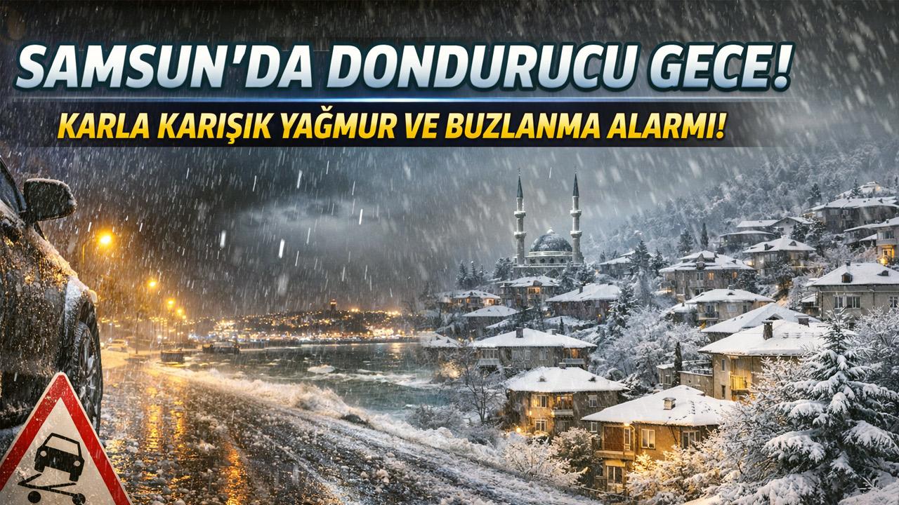 Samsun’da Dondurucu Gece: Karla Karışık Yağmur ve Buzlanma Alarmı