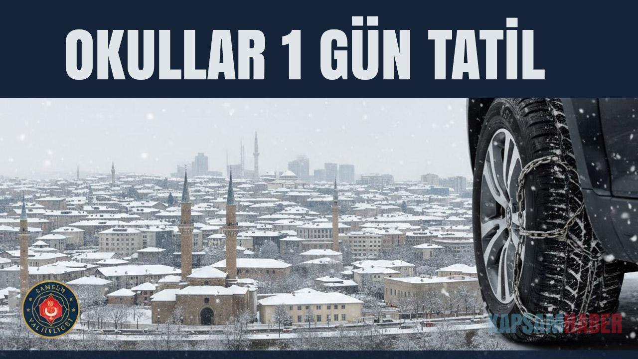 Samsun'da Eğitime Kar Engeli: Valilik 1 Gün Tatil İlan Etti!