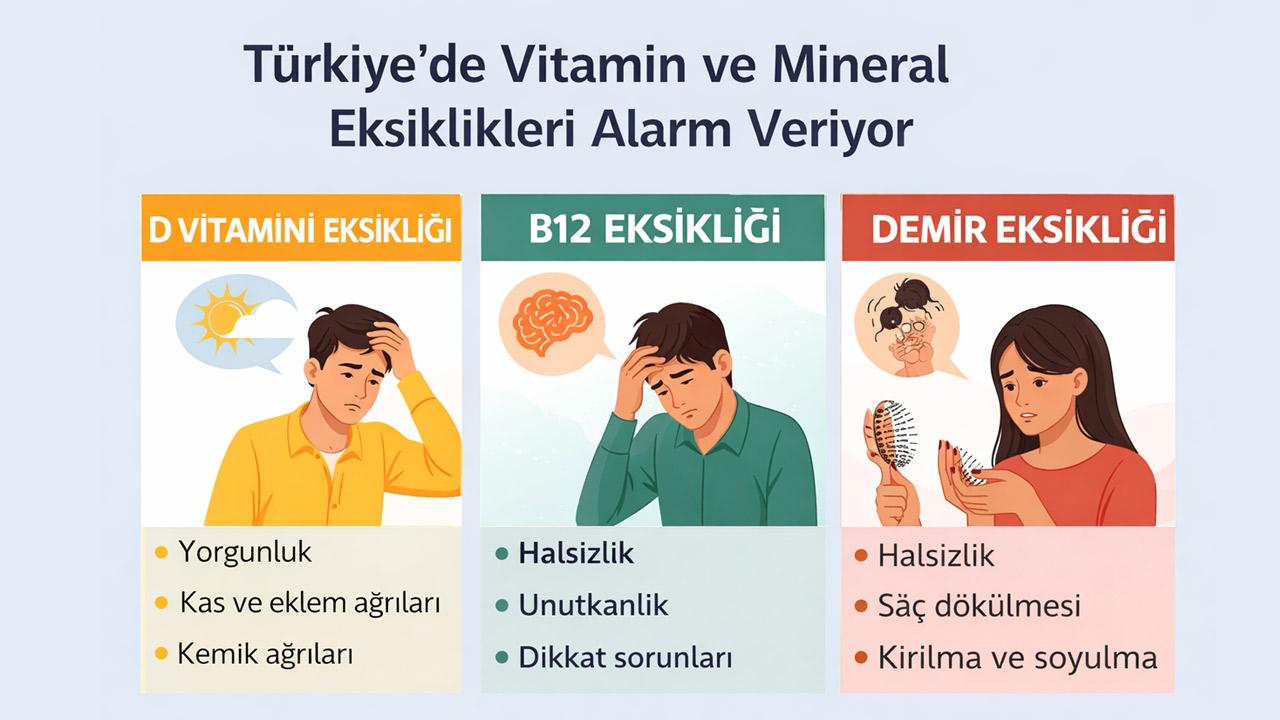 Türkiye’de Vitamin ve Mineral Eksiklikleri Alarm Veriyor