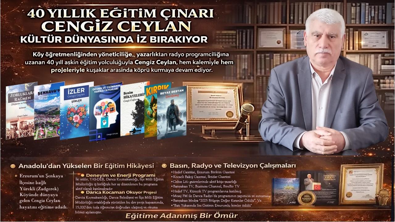 40 Yıllık Eğitim Çınarı Cengiz Ceylan Kültür Dünyasında İz Bırakıyor