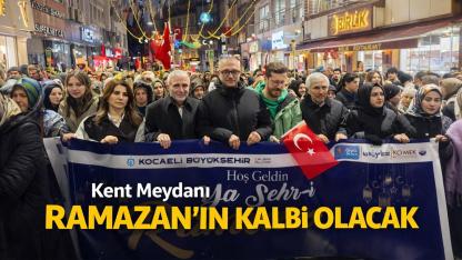 Gebze’de Ramazan Coşkusu Başladı: Fener Alayı Kent Meydanı’nı Aydınlattı