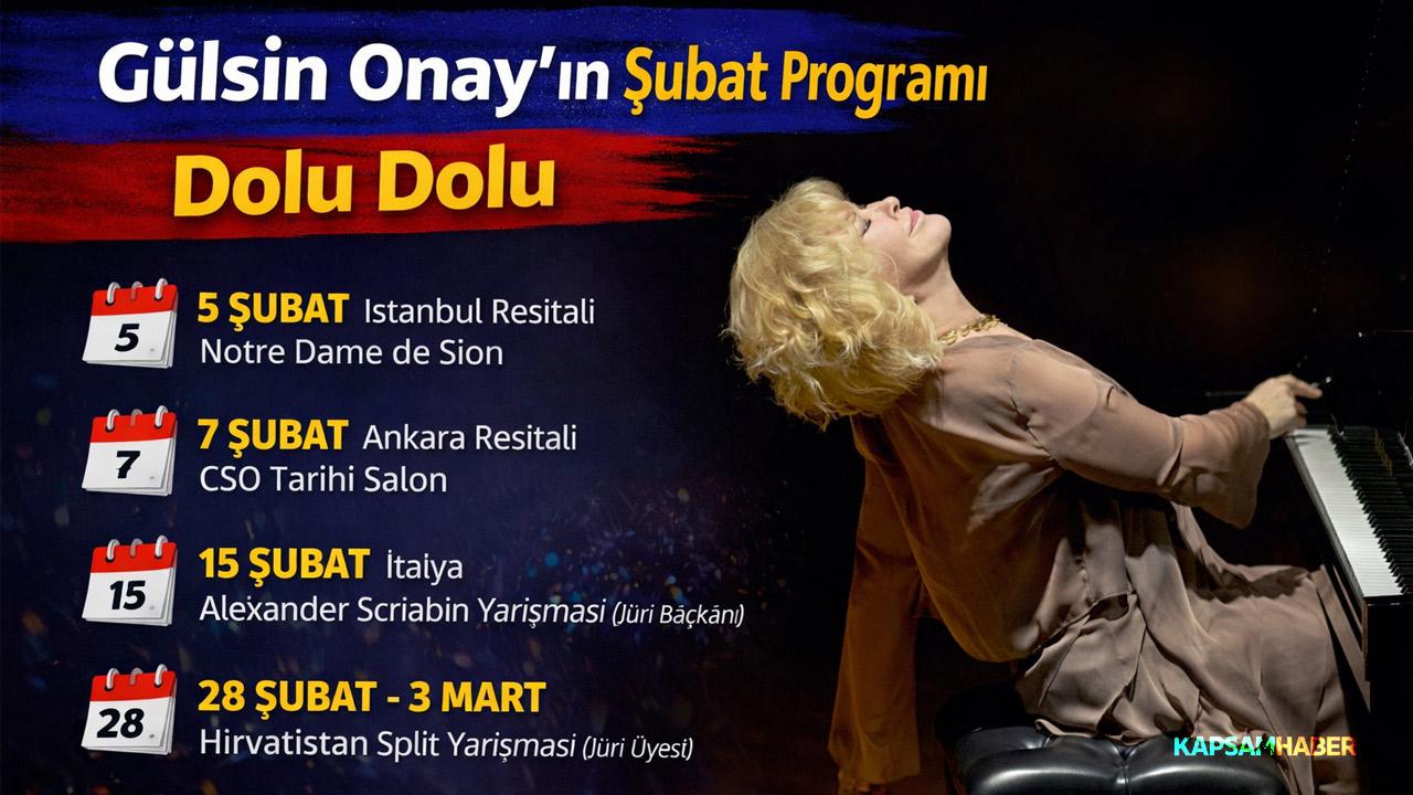 Gülsin Onay’ın Şubat Programı Dolu Dolu