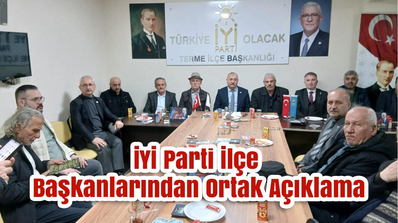 İYİ Parti İlçe Başkanlarından Ortak Açıklama: Teröre Karşı Netiz