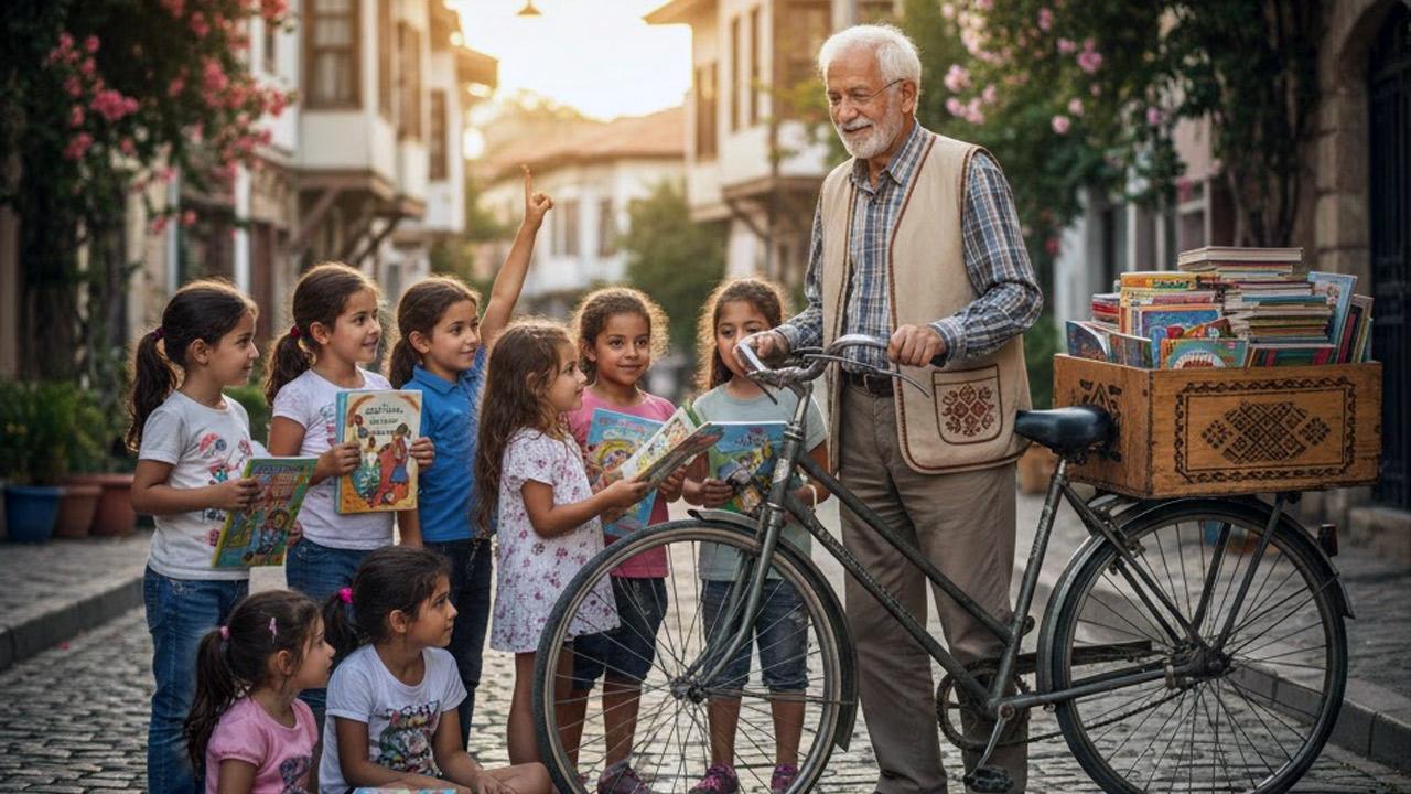 MANİSA’NIN “GİZLİ KAHRAMANI”: EMEKLİ ÖĞRETMEN 40 YILDIR SOKAKLARI KÜTÜPHANEYE ÇEVİRİYOR!