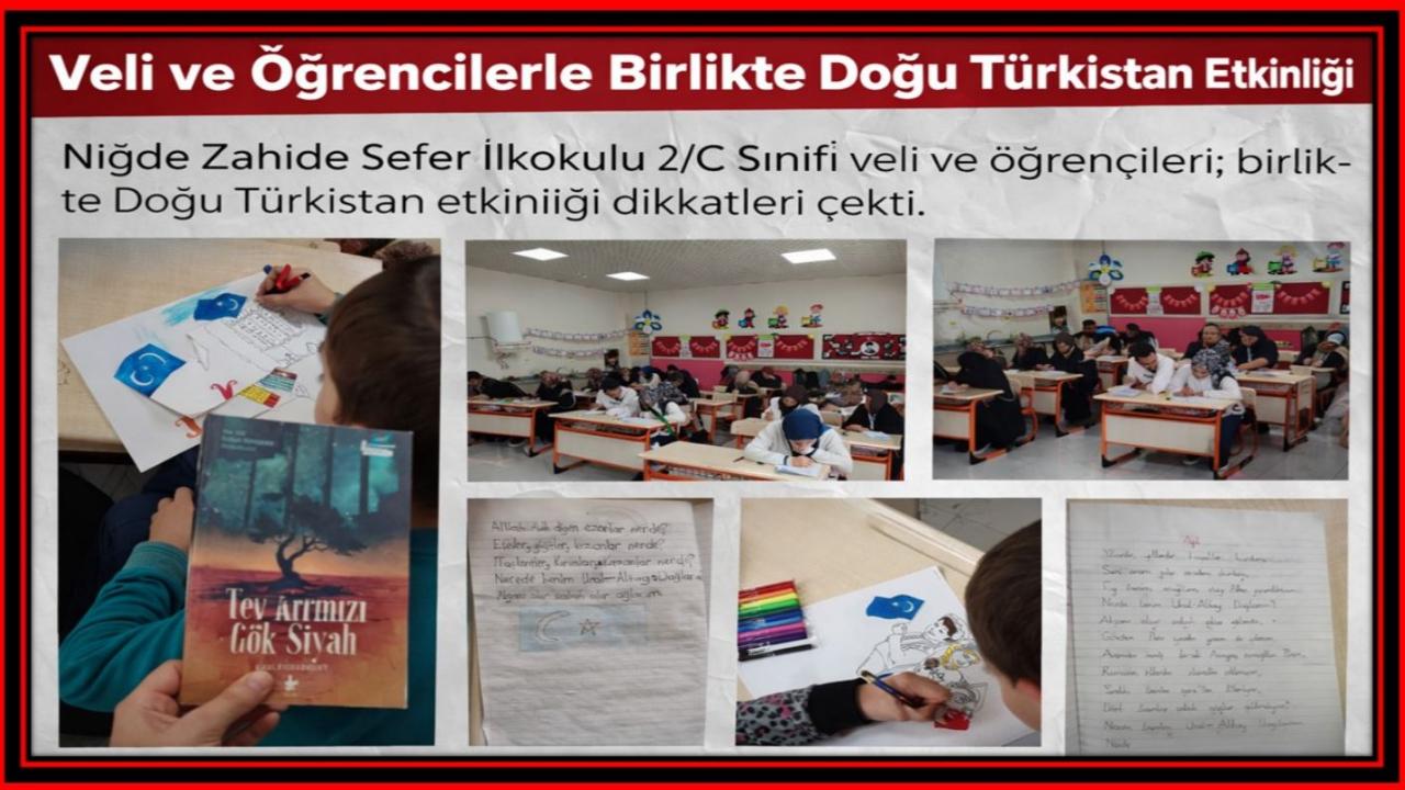 Niğde’de Veli ve Öğrencilerden Doğu Türkistan’a Anlamlı Destek