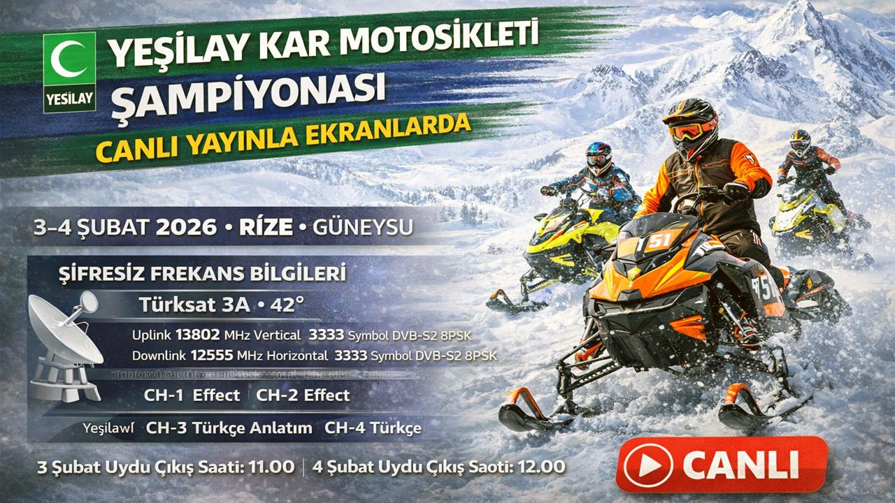 Yeşilay Kar Motosikleti Şampiyonası Canlı Yayınla Ekranlarda