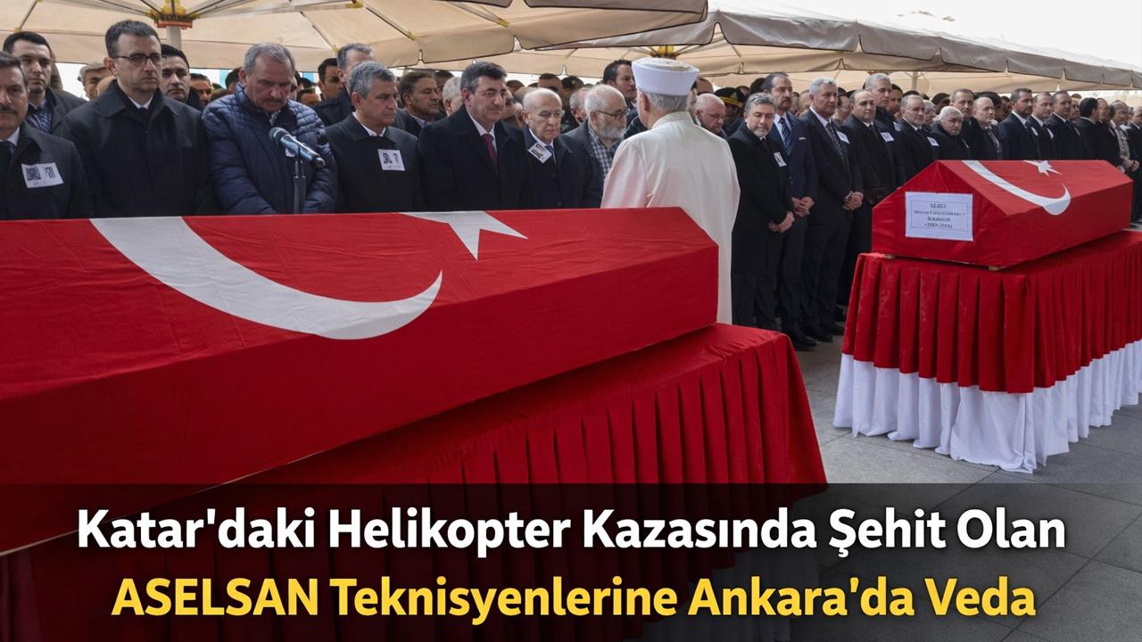 Katar’daki Helikopter Kazasında Şehit Olan ASELSAN Teknisyenlerine Ankara’da Veda