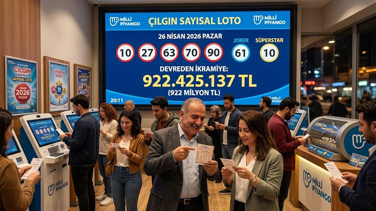 26 Nisan Çılgın Sayısal Loto Sonuçları: 922 Milyon TL Devretti mi?