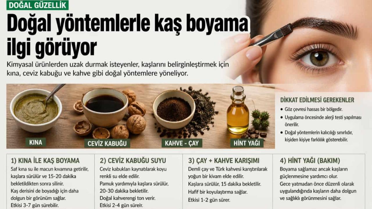 Doğal Yöntemlerle Kaş Boyama İlgi Görüyor