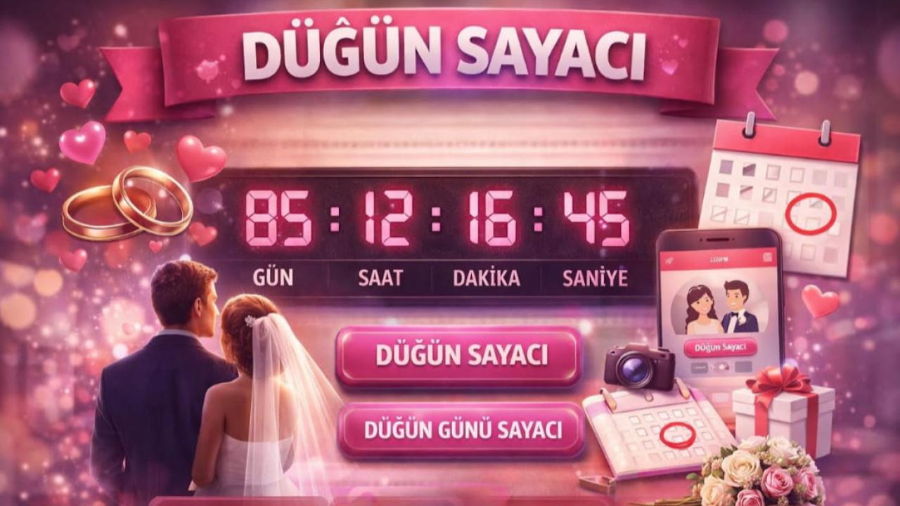 Düğün Sayacı ile Büyük Güne Geri Sayım Başladı