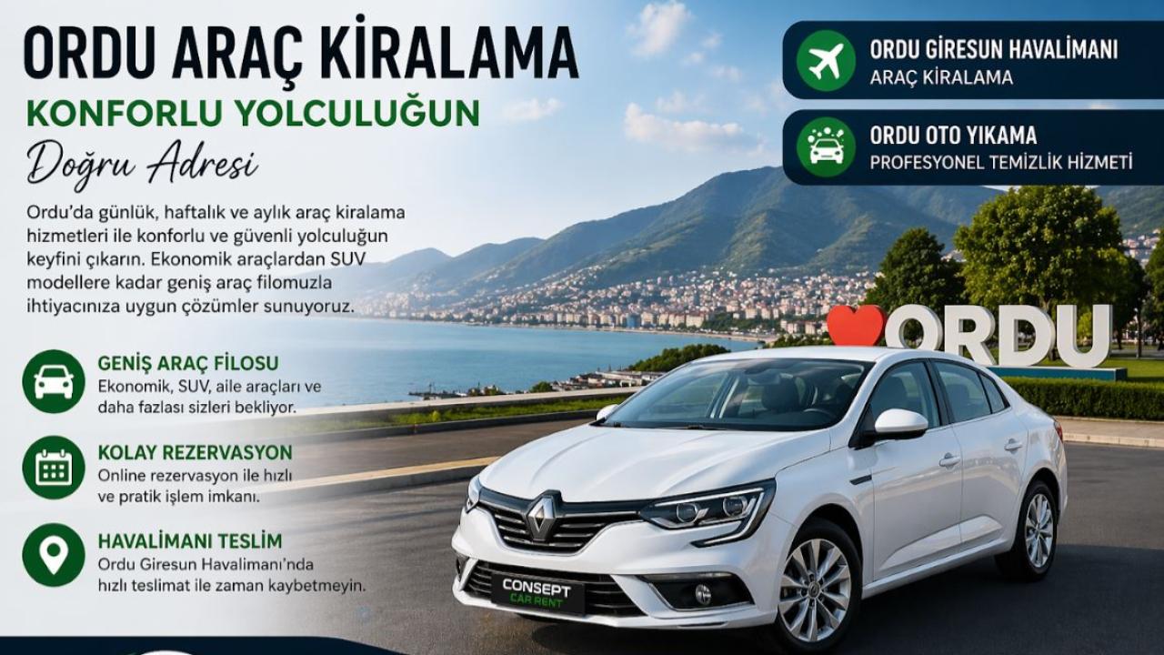 Ordu Giresun Havalimanı’na İnen Yolcuların İlk Tercihi Araç Kiralama Oldu