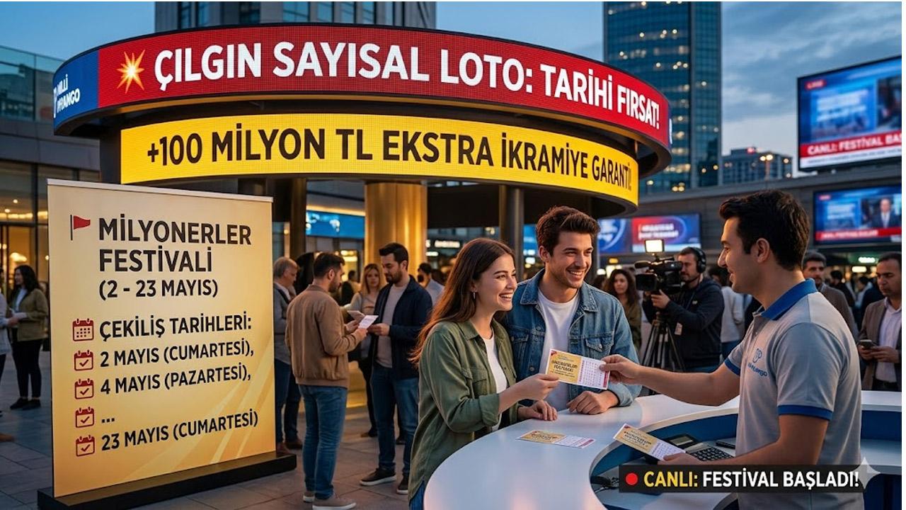 Çılgın Sayısal Loto'da Tarihi Fırsat: 100 Milyon TL Ekstra İkramiye Dağıtılacak! İşte "Milyonerler Festivali" Tarihleri...