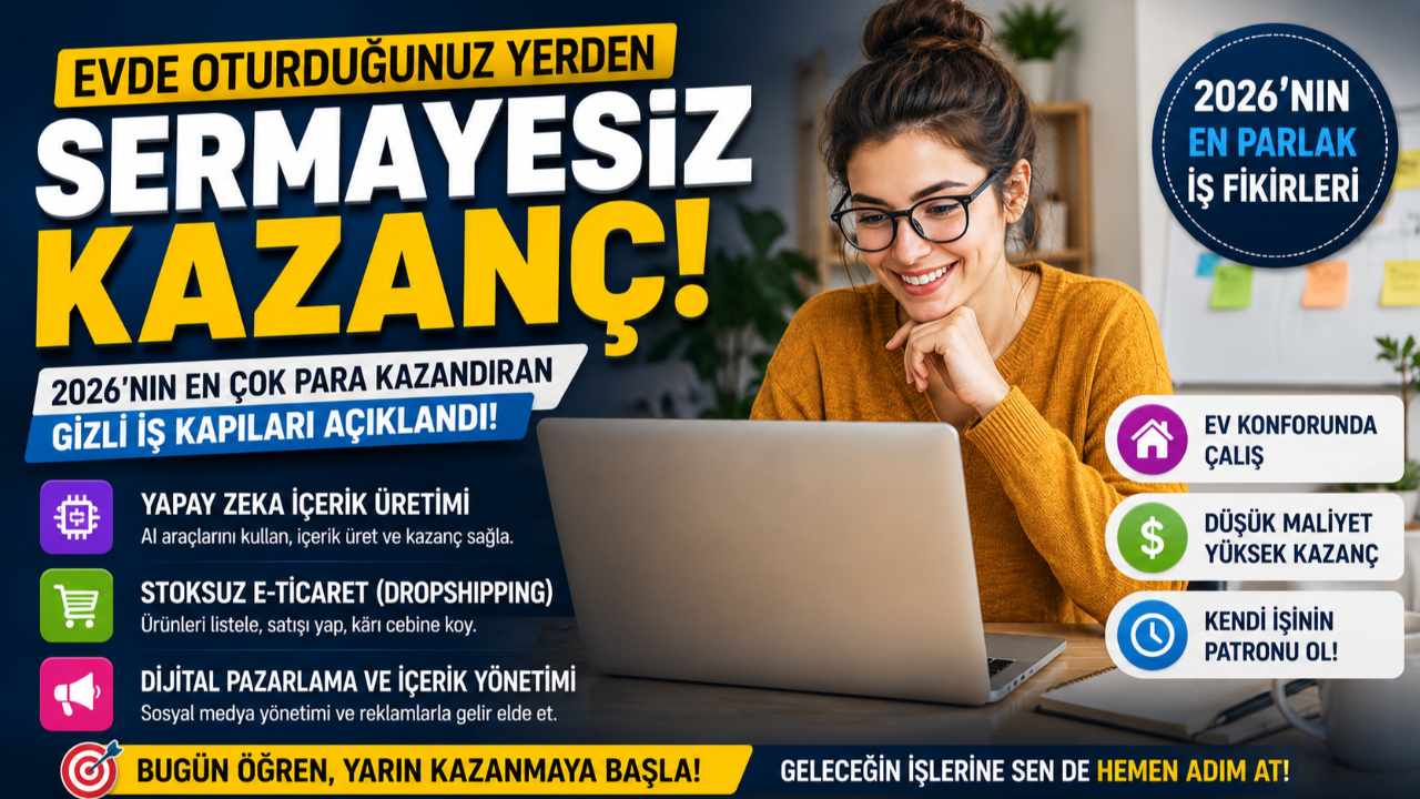 Evden Çalışarak Para Kazanmak Mümkün mü? 2026’nın En Çok Kazandıran İş Fikirleri
