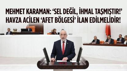 Mehmet Karaman’dan Meclis’te Havza Çıkışı: "Sel Değil, İhmal Taşmıştır!"