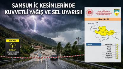 Meteoroloji'den Samsun İçin Sarı Kodlu Uyarı! O İlçelerde Yaşayanlar Dikkat