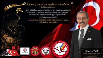 Metin Akgün’den Anneler Günü’ne Duygu Yüklü Mesaj