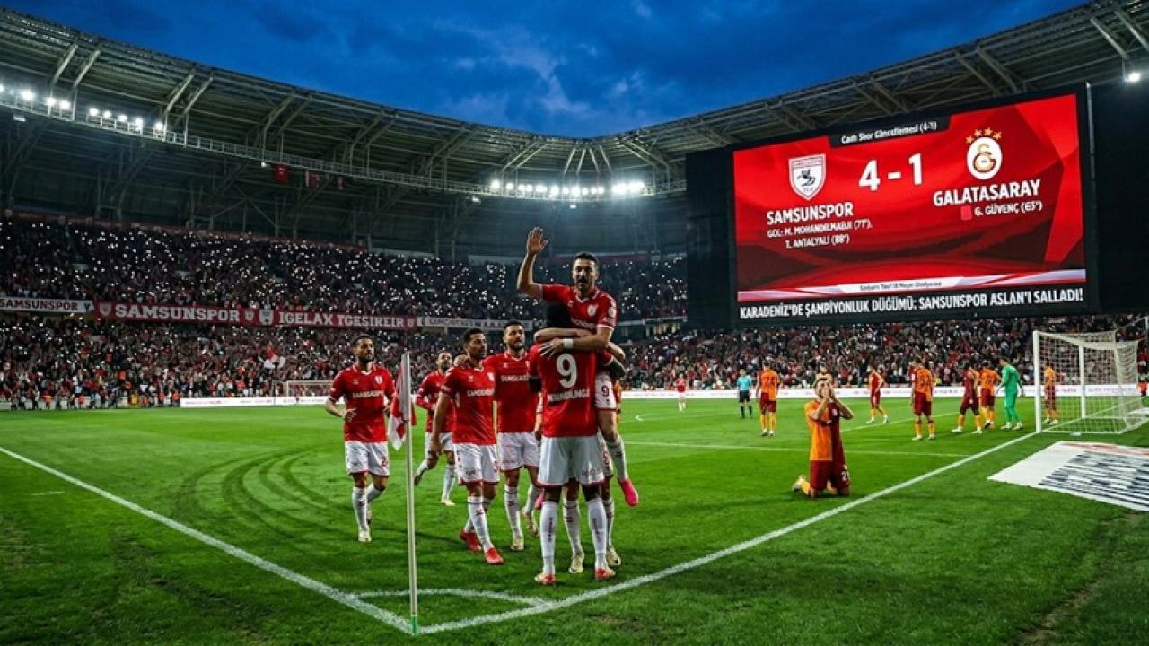 Samsun’da tarihi gece: Samsunspor Galatasaray’ı 4-1 dağıttı