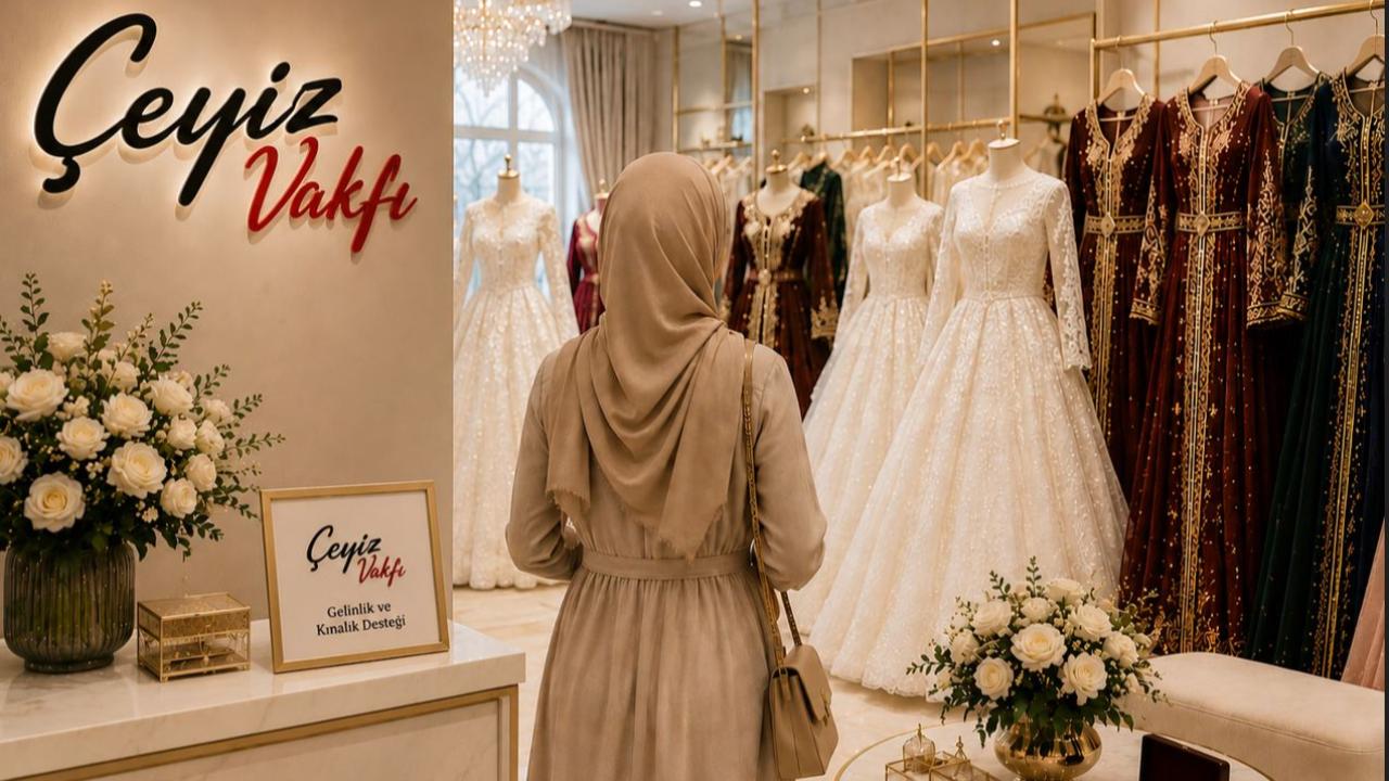 Çeyiz Vakfı'ndan Evlenecek Çiftlere Gelinlik ve Kınalık Desteği