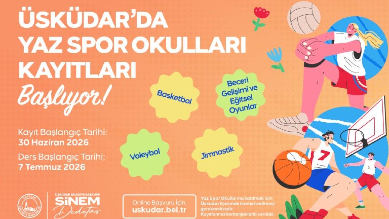 Üsküdar'da Ücretsiz Yaz Spor Okulları İçin Kayıtlar Başladı